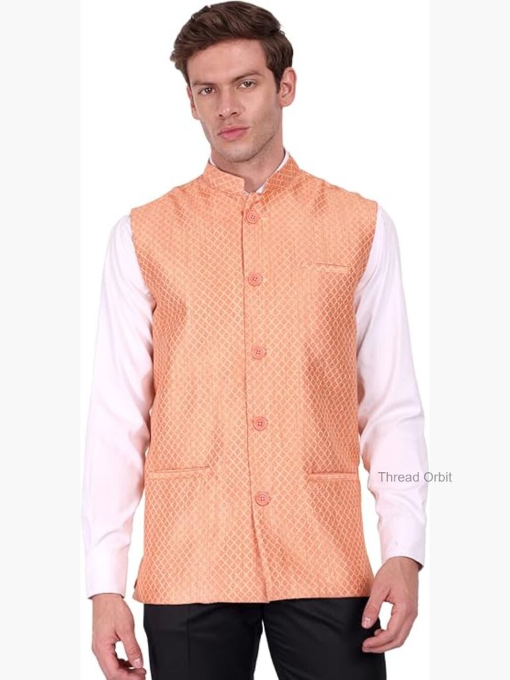 Ethnic Silk Nehru Jacket Waistcoat - Regular Fit Handmade Vest